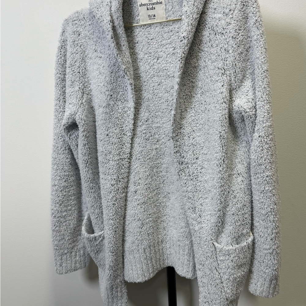 Abercrombie Kids Soft Gray Sherpa Jacket - Picture 3 of 8